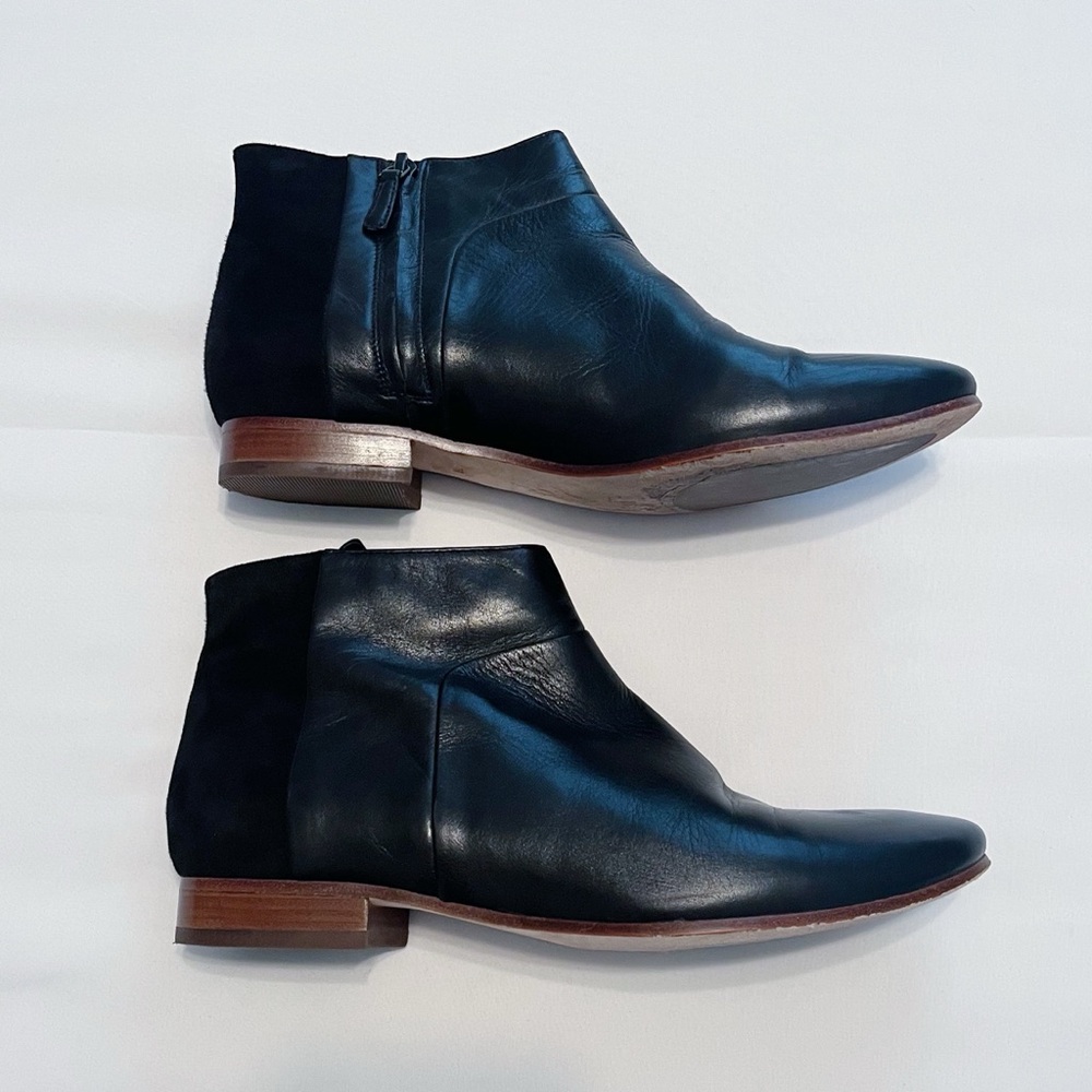 Cole Haan Women’s Black Leather & Suede Booties, Size 7.5